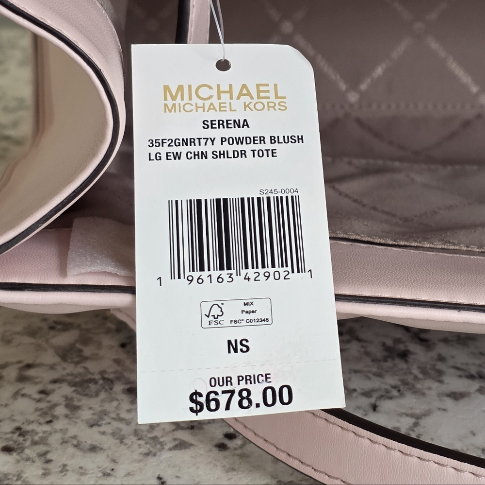 Michael Kors Serena Large Pink Shoulder Bag - Picture 7 of 9